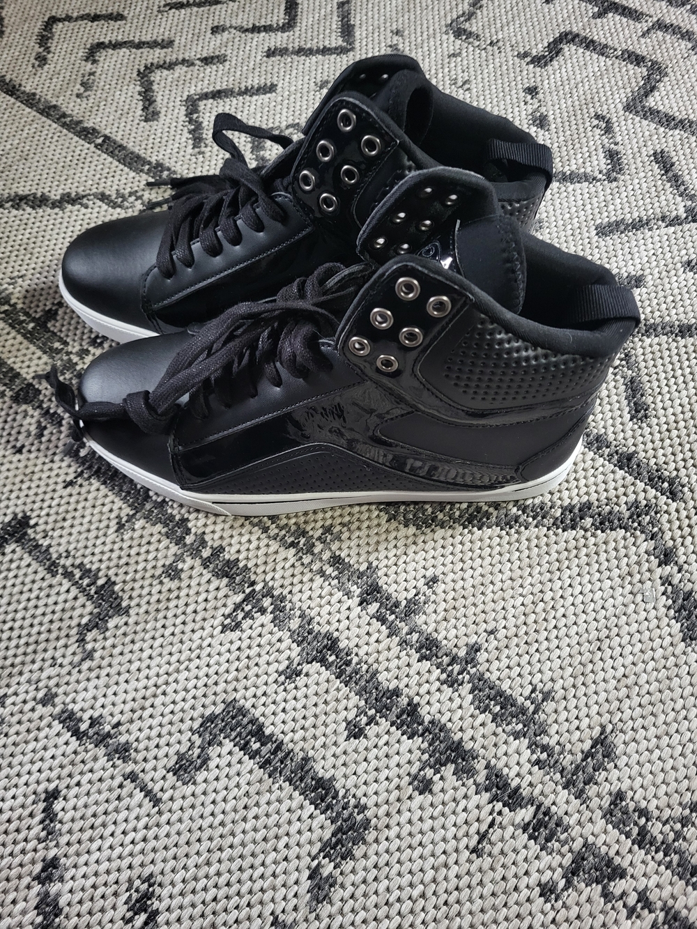 Pastry Black High-Top Dance Sneakers with White Sole - Picture 3 of 6